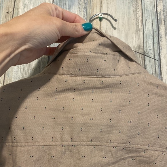 RARE RABBIT Tan Speckled Long Sleeve Button Up Dress Shirt | Size L - Picture 10 of 15